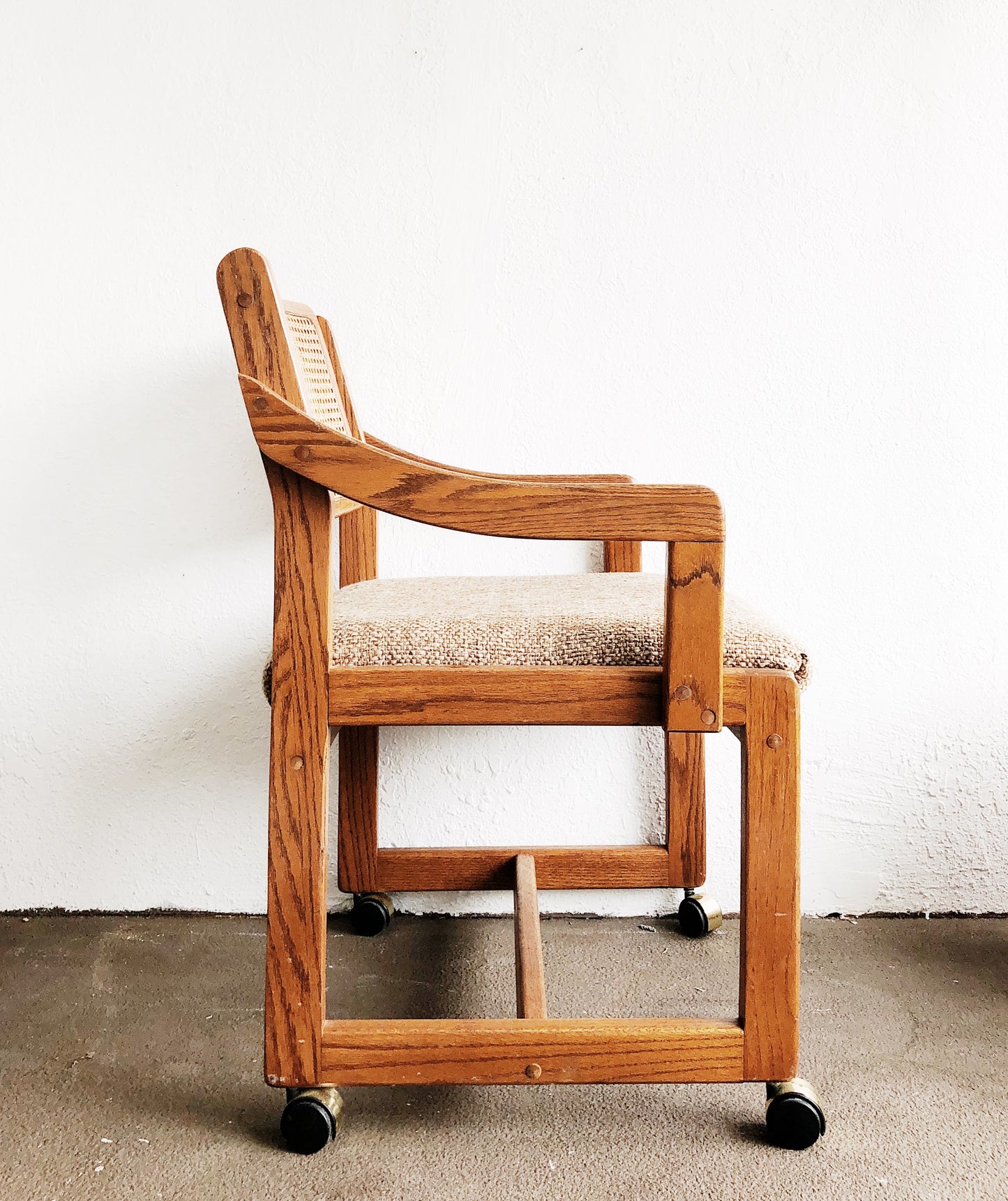 Vintage Rolling Cane Back Chair