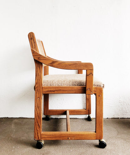 Vintage Rolling Cane Back Chair