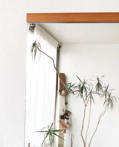 Large Mid Century Style Teak Mirror