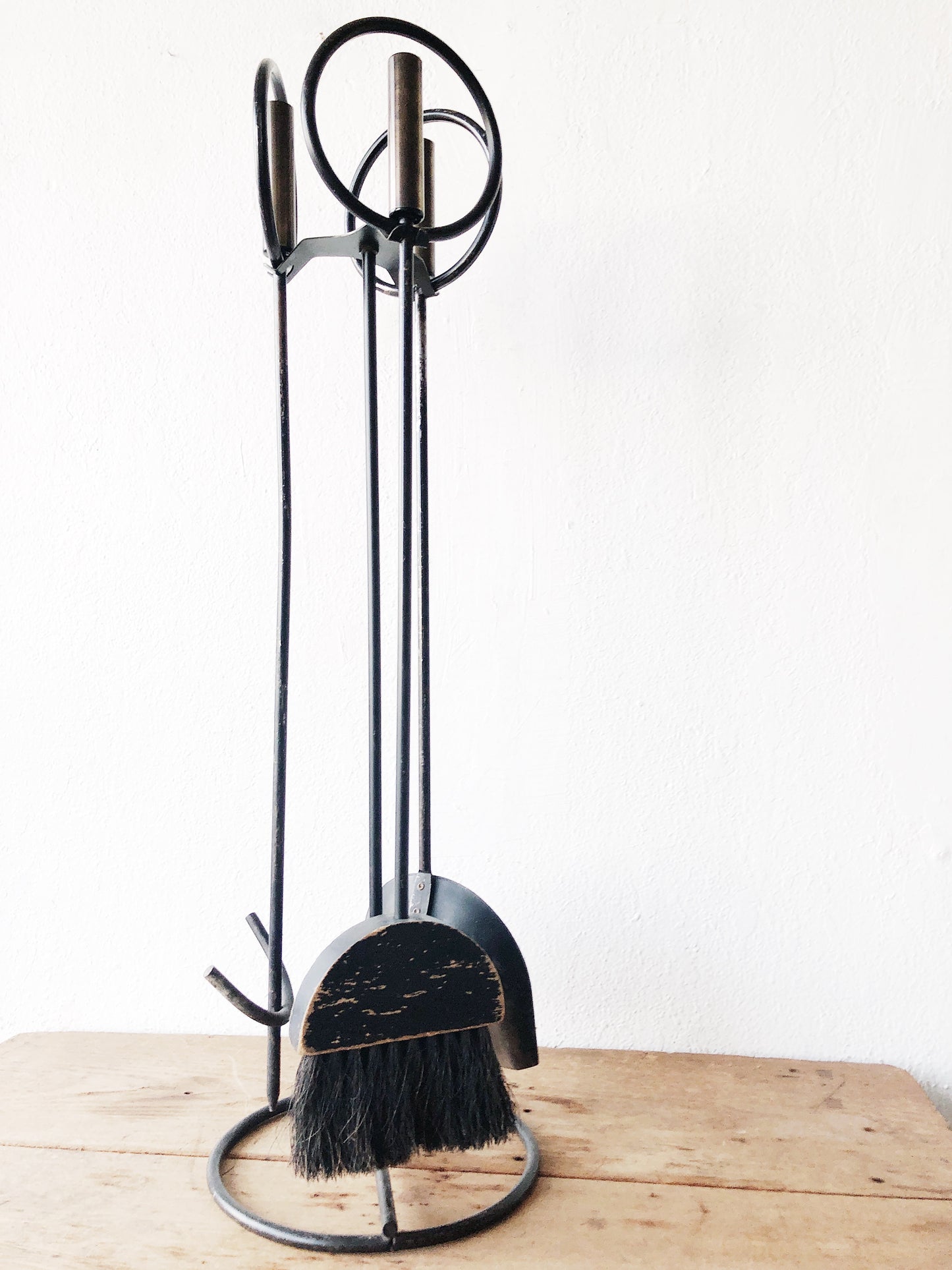 Mid Century Brutalist Fireplace Tool Set