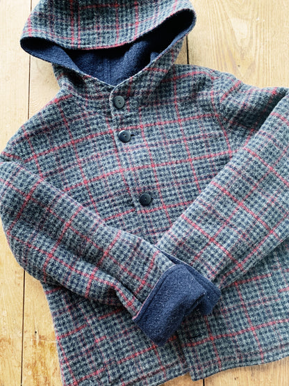 Reversible Wool Hoodie Jacket