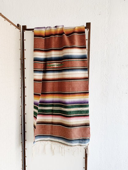 Vintage Wool Cotton Blend  Saltillo Runner