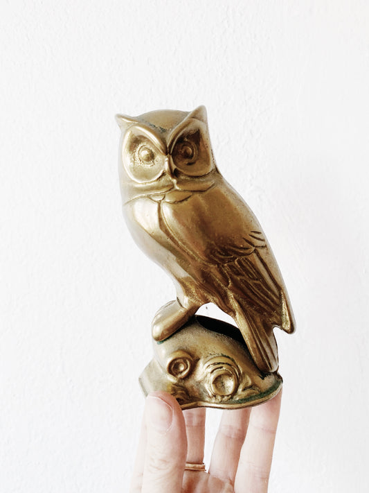 Vintage Brass Owl