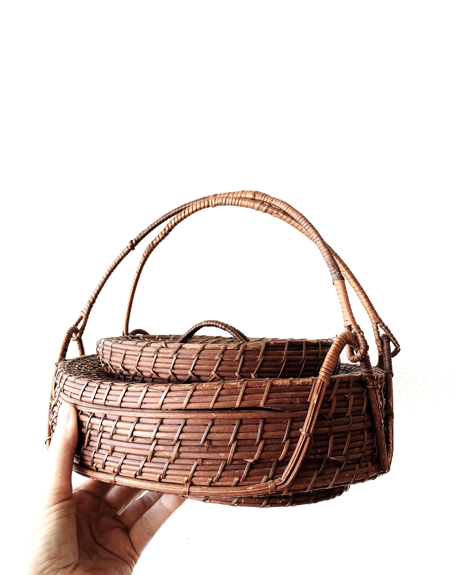 Vintage Handled Squat Basket