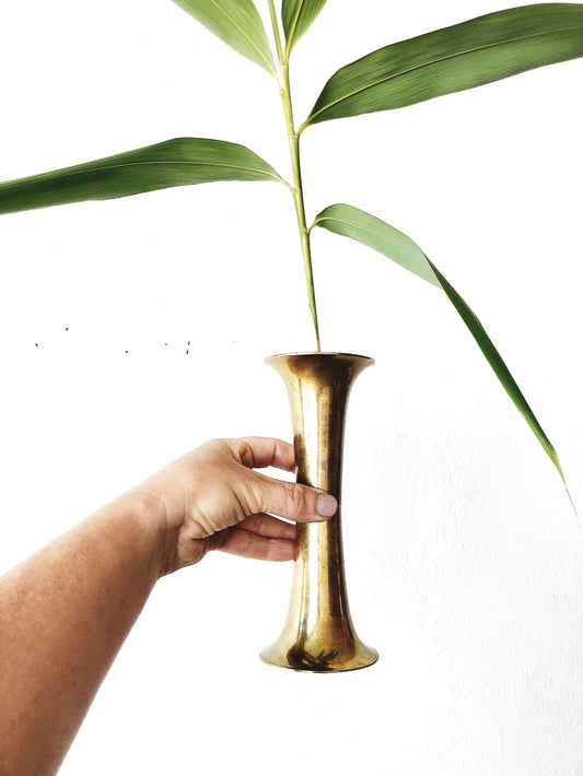 MCM Brass Candle Holder / Vase