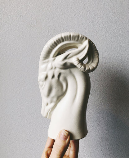 Vintage Ceramic Aires Ram Bust