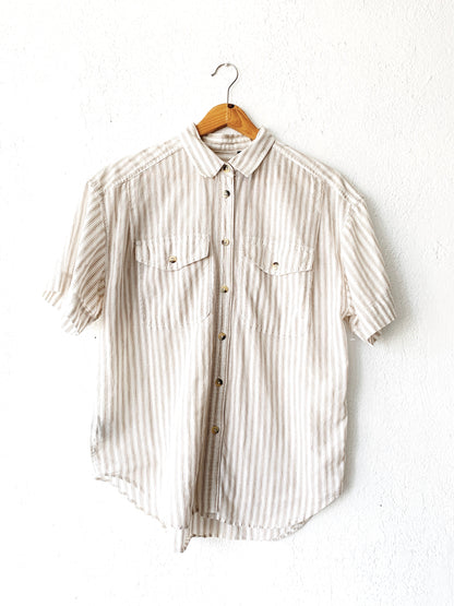Vintage Cotton/Linen Blend Liz Button Up