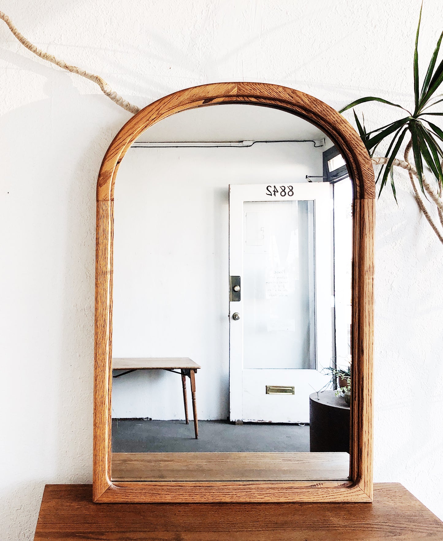 Vintage Arched Mirror and Dresser