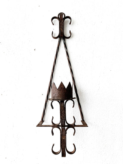 Antique Gothic Iron Sconce