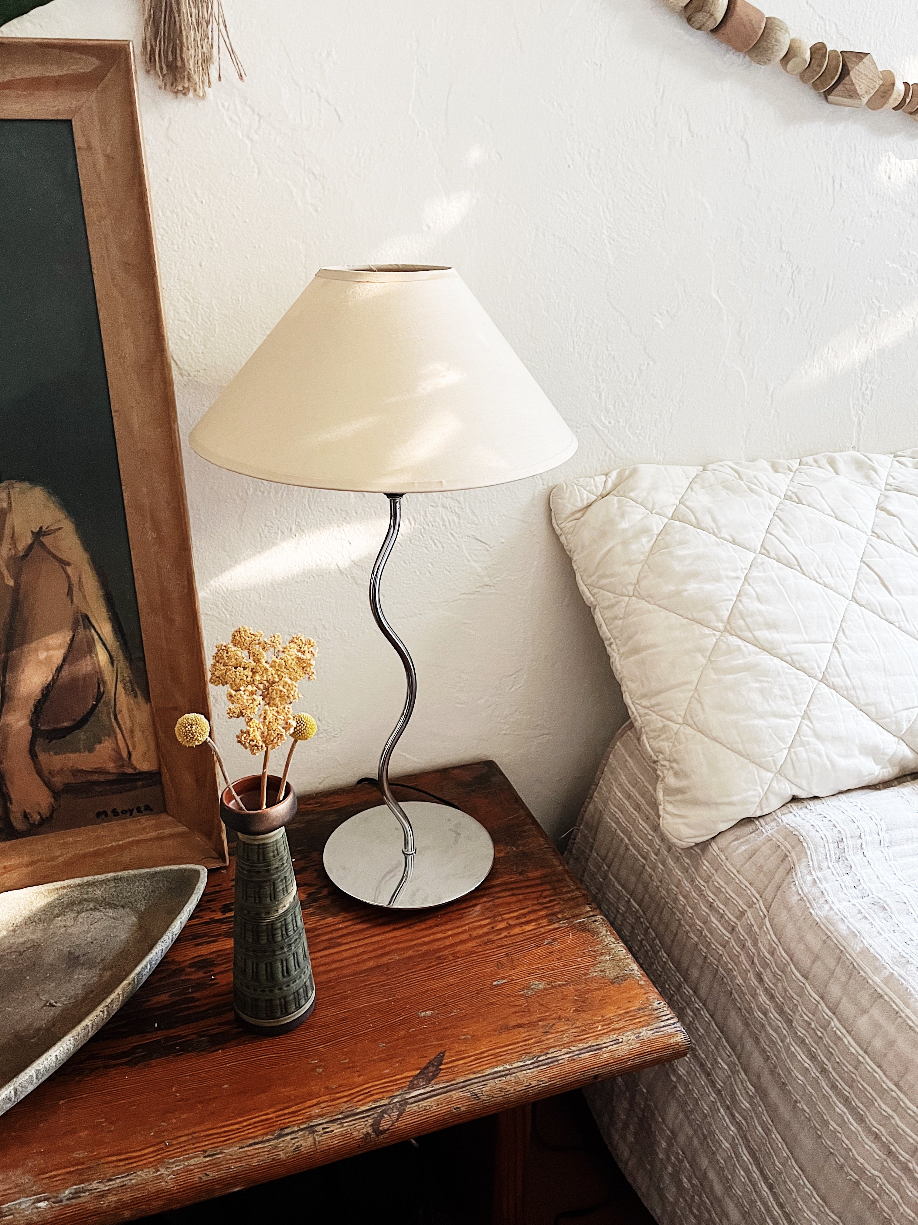 Vintage Chrome Squiggle Lamp - Thumbnail 3