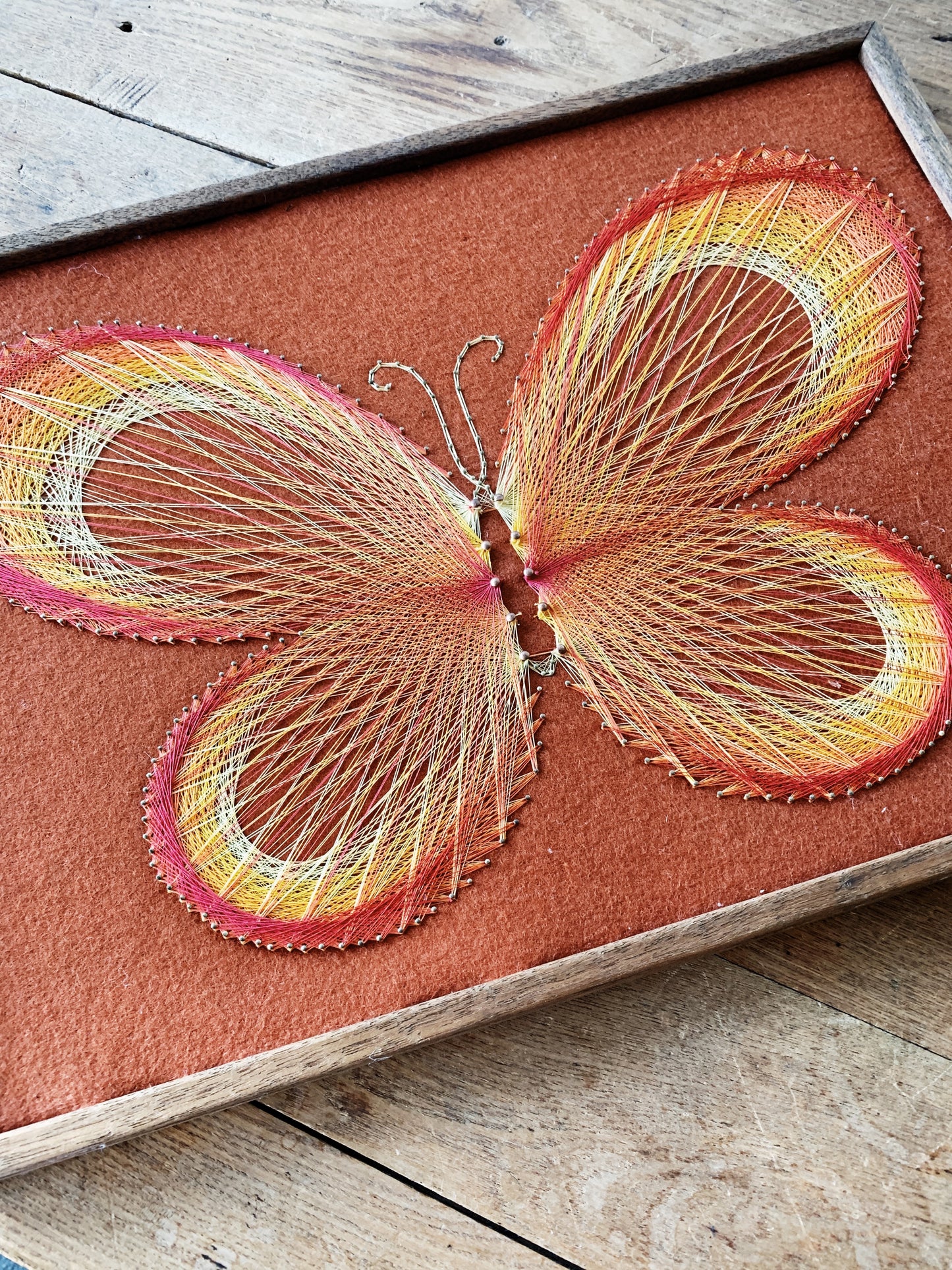 Vintage Butterfly String Art