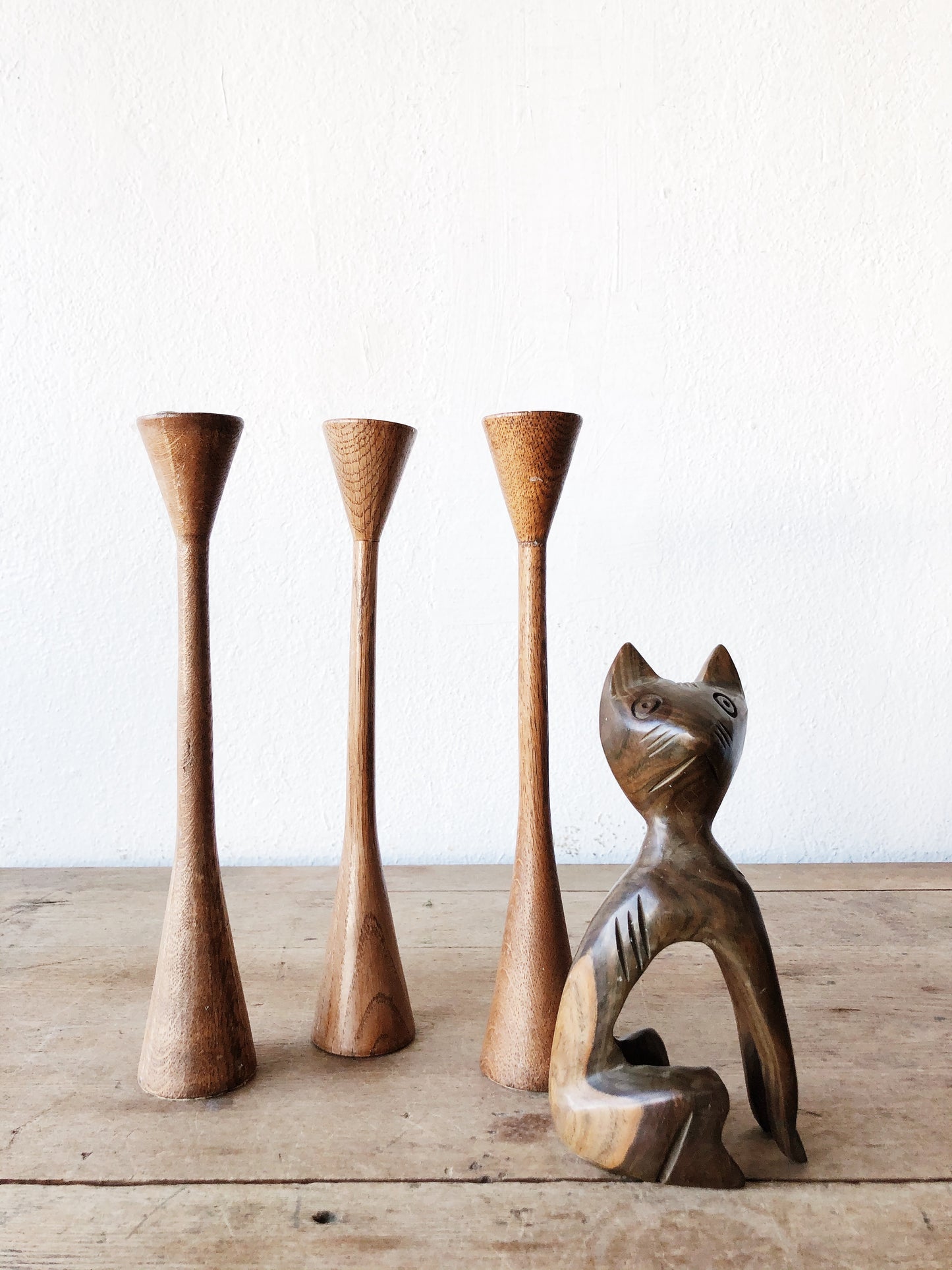 Mid Century Candlestick Trio