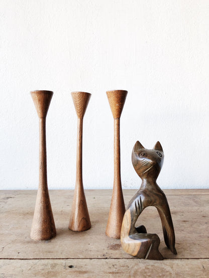 Mid Century Candlestick Trio