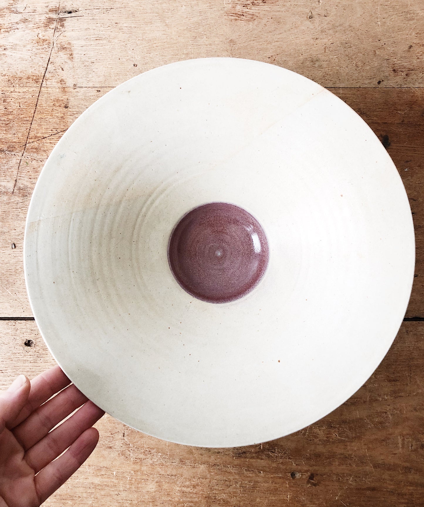 Handmade Fluted Pottery Bowl
