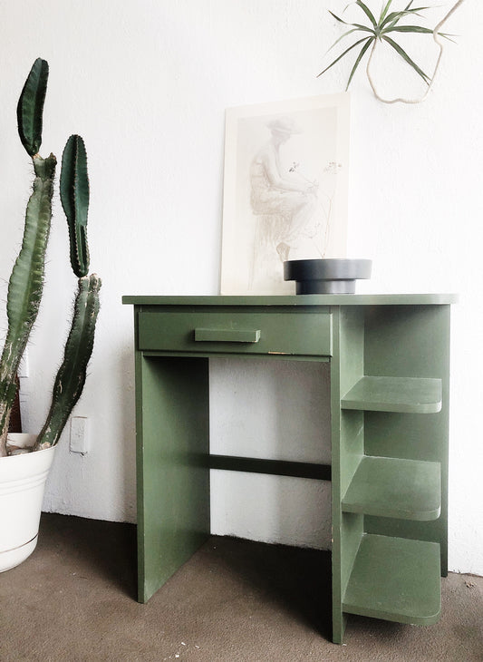 Vintage Petite Desk with Shelves