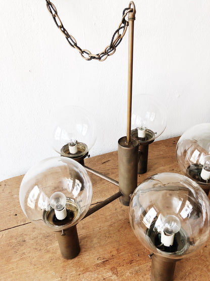 ON HOLD - MCM Robert Long Gunmetal Chandelier