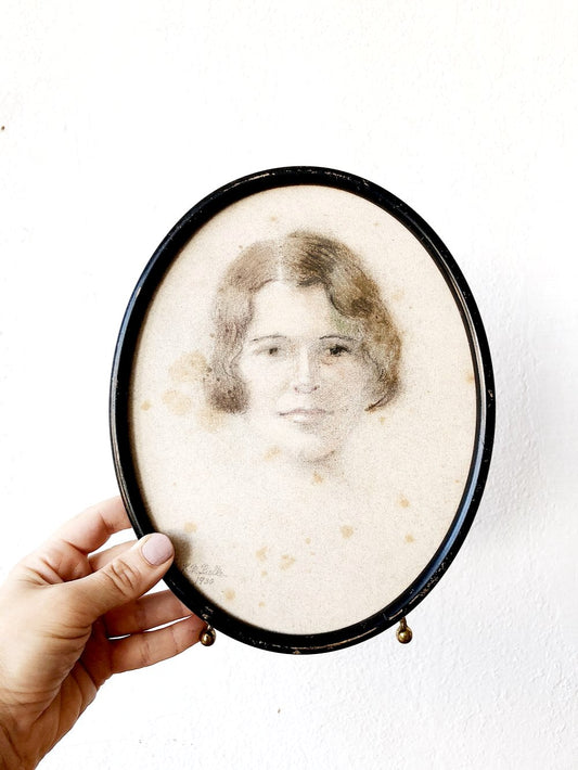 Antique Hand Drawn Portrait
