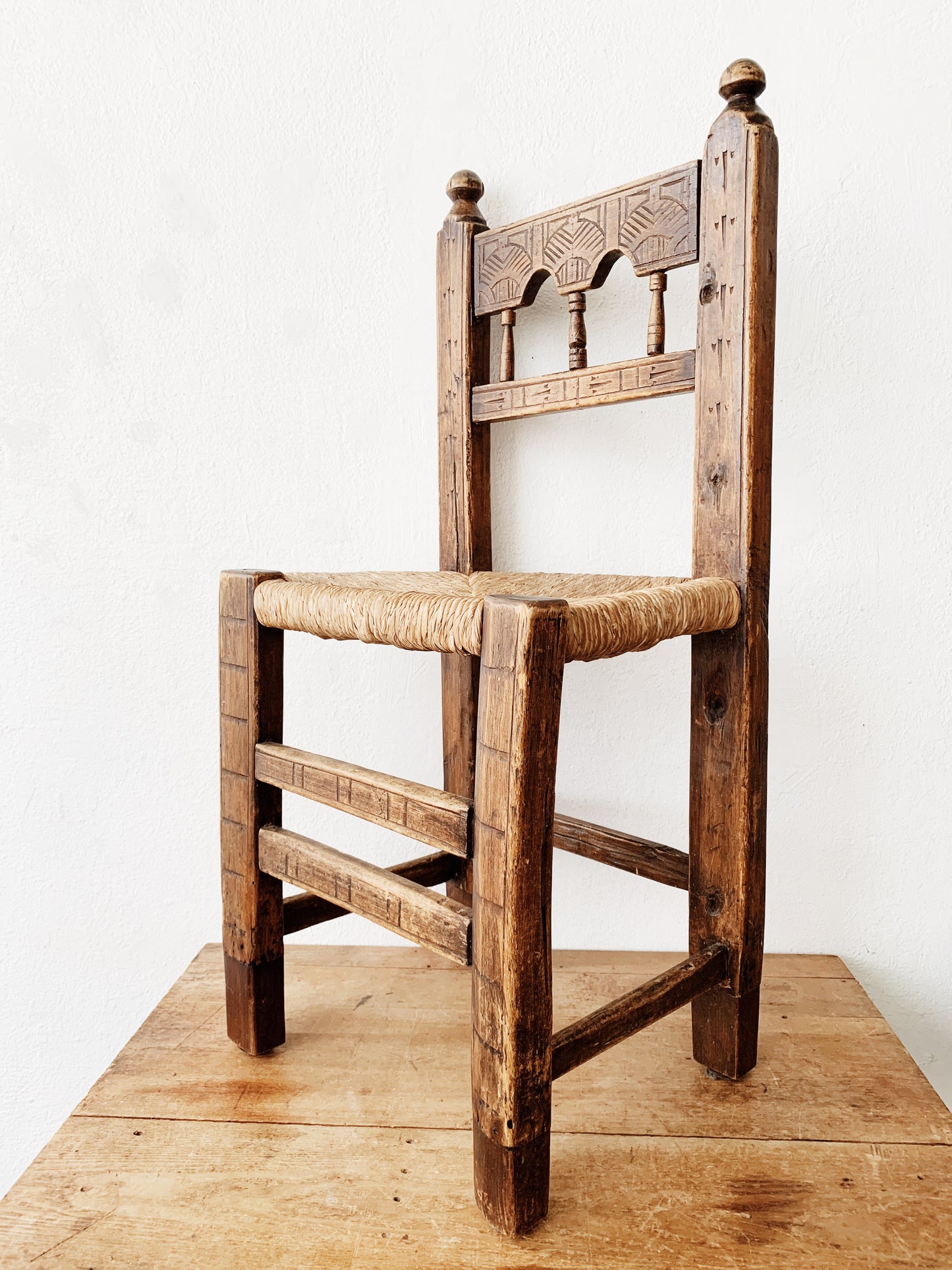 Mexican Carved Wood Chair