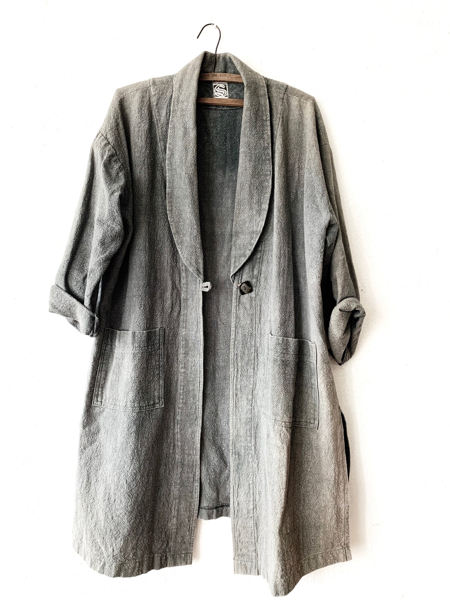 Vintage Hemp Cotton Blend Poet Jacket