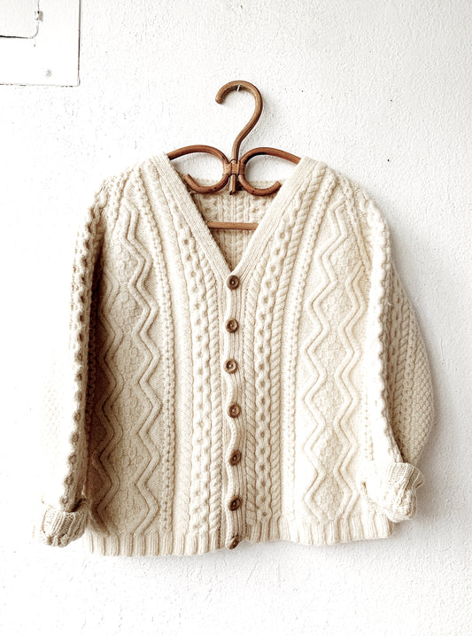 Vintage Wool Hand Knit Cardigan