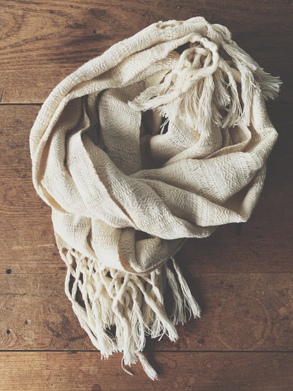 Woven Cotton Scarf / Textile