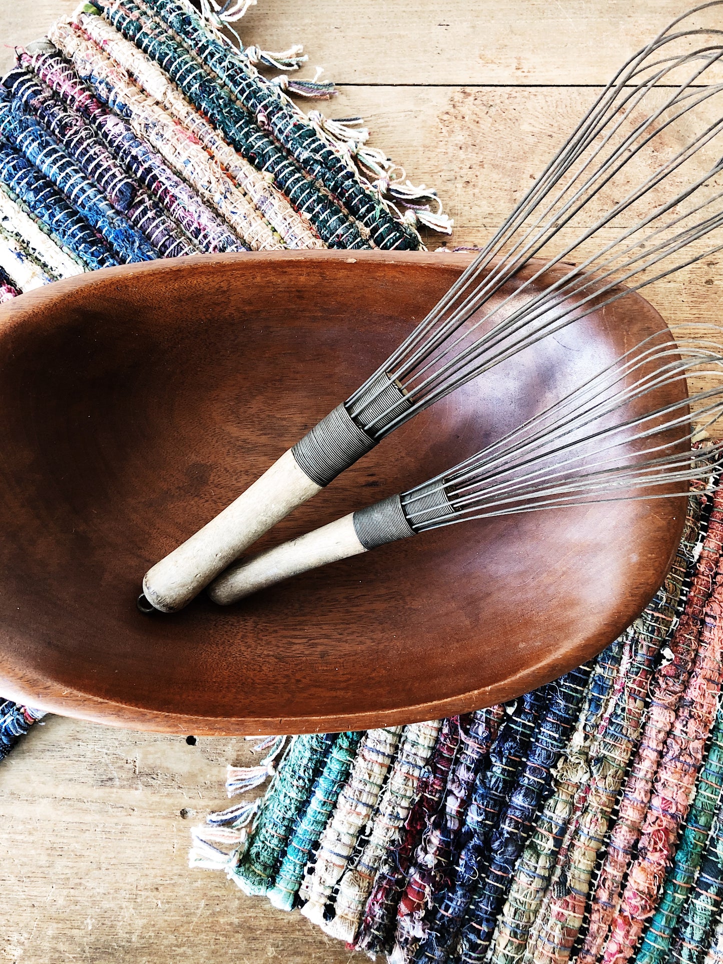 Pair Vintage Rag Mats