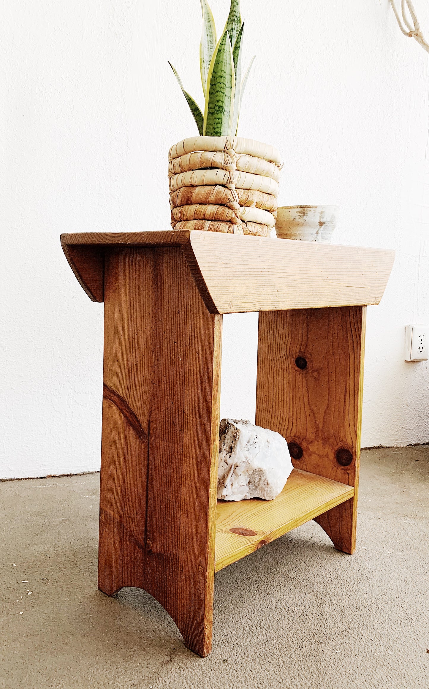 Vintage Wood Side Table