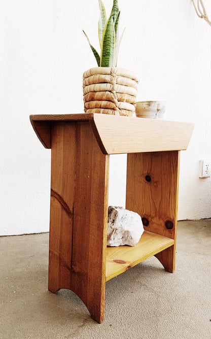 Vintage Wood Side Table