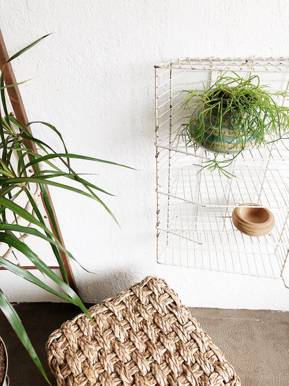 Seagrass Cube Ottoman