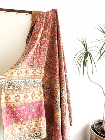 Vintage Reversible Kantha Quilt