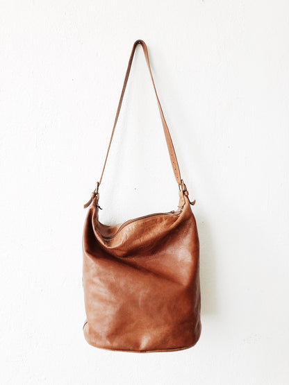 Vintage Oversized Leather Bucket Bag