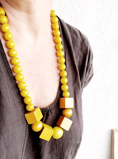Chunky Wood Necklace