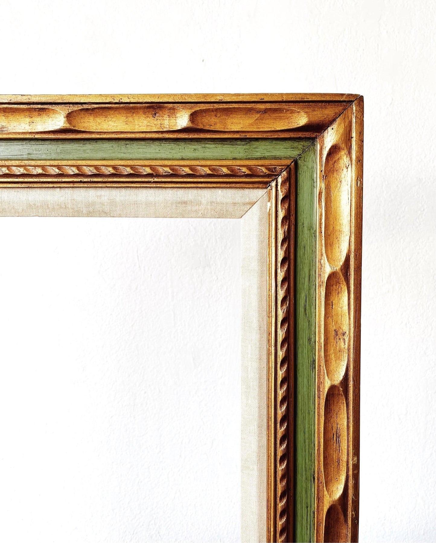 Mid Century Carved Wood Frame