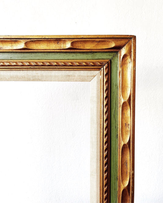 Mid Century Carved Wood Frame