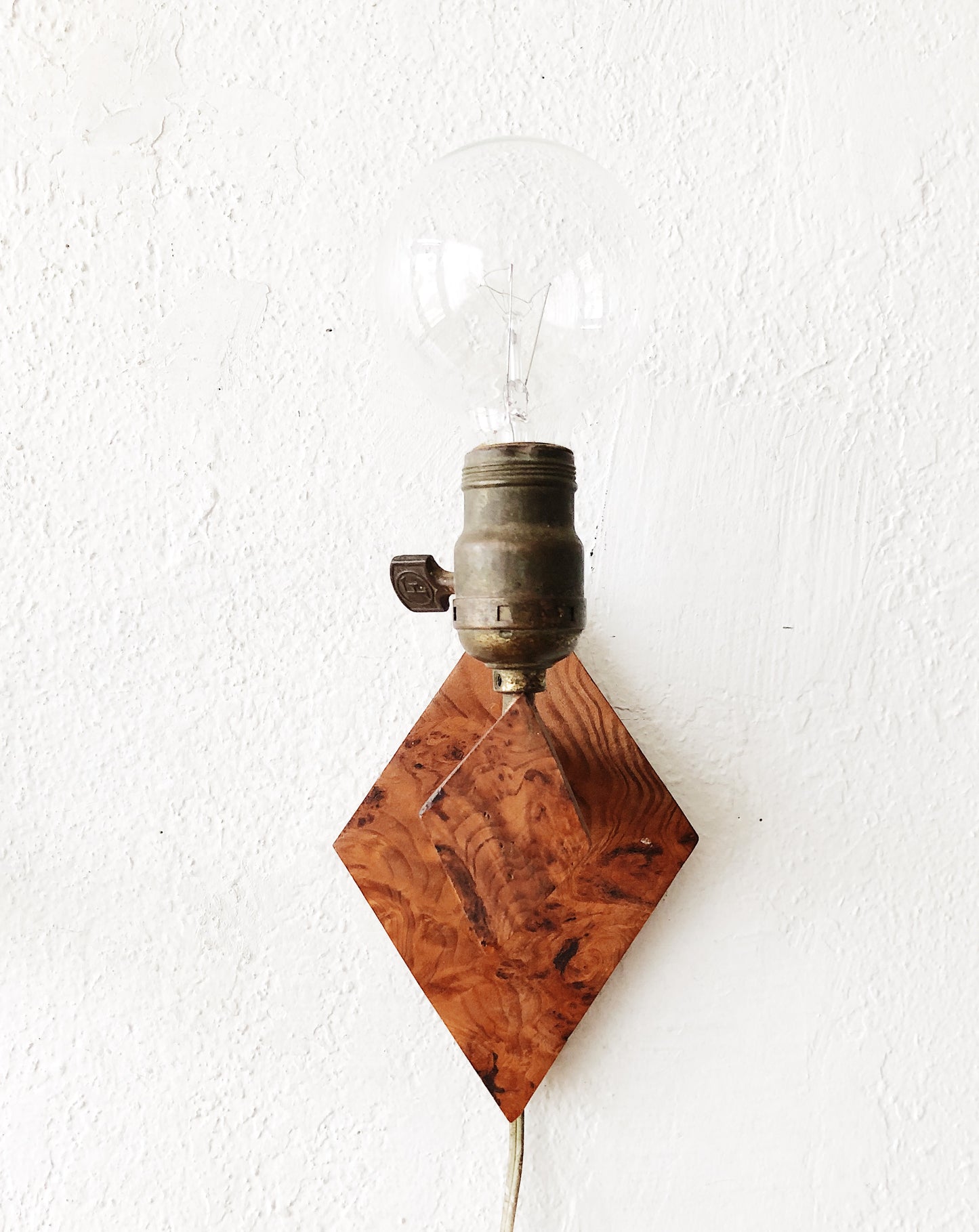 Handmade Burl Wood Sconce