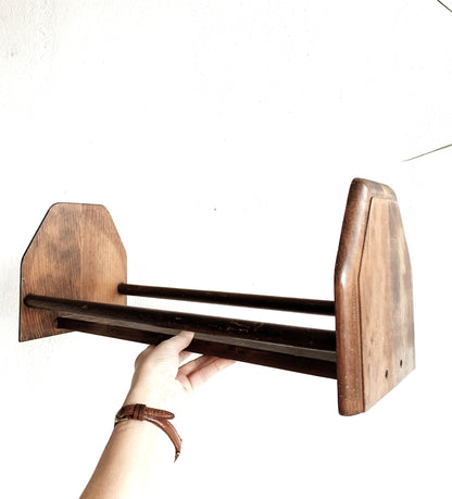 Vintage Wood Tabletop Book Rack