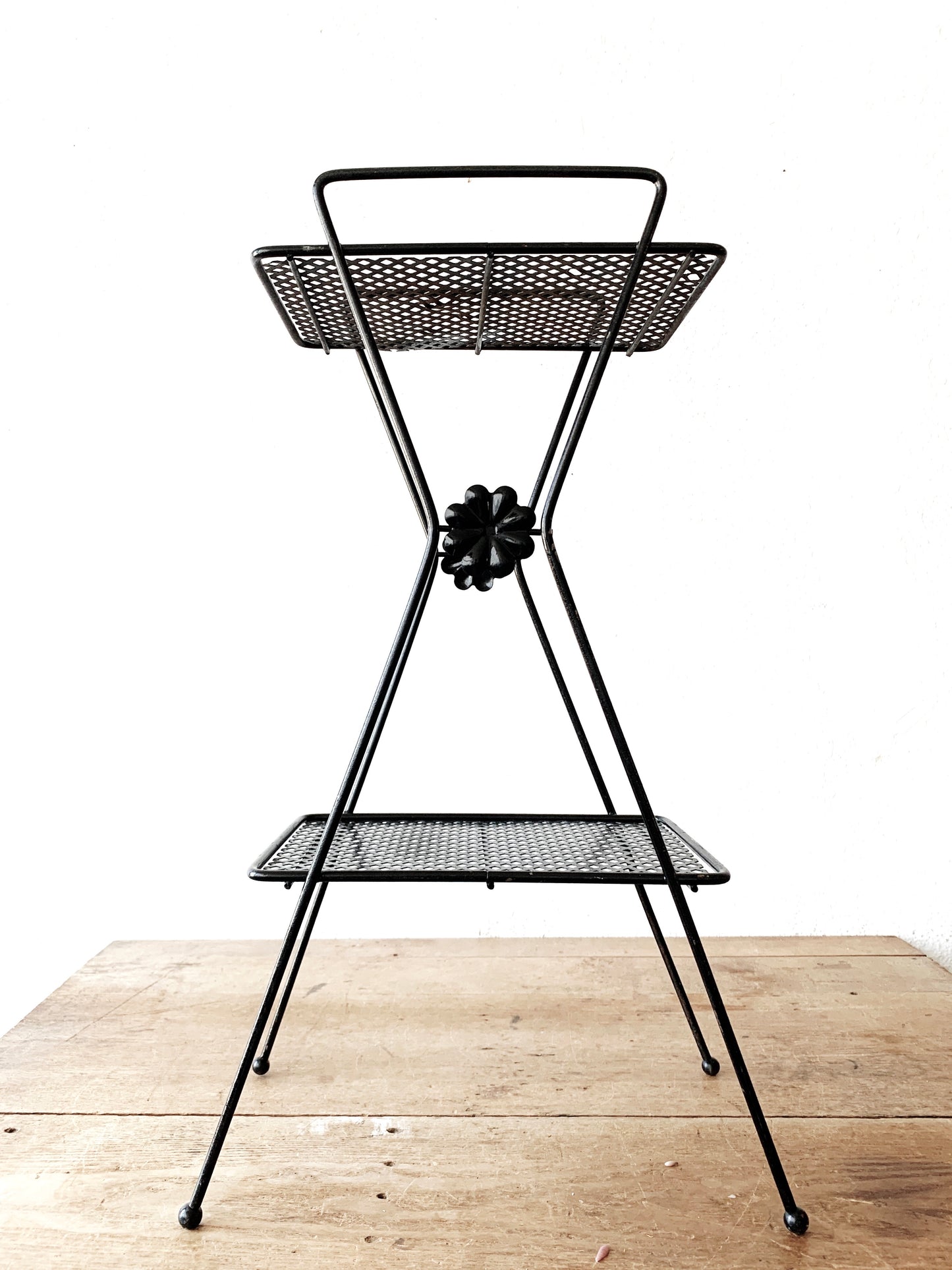 Mid Century Metal Plant Stand / Shelf
