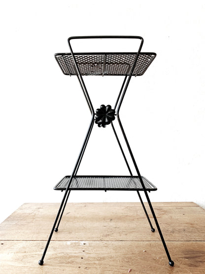 Mid Century Metal Plant Stand / Shelf