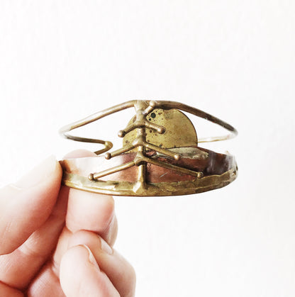 Vintage 1970s Art Metal Cuff