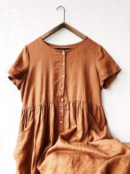 Nutmeg Linen Dress