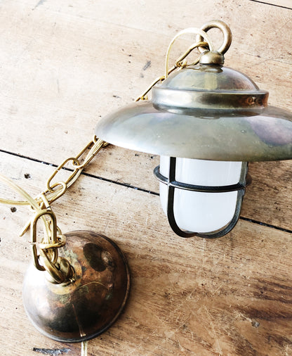 Vintage Brass Pendant Lamp