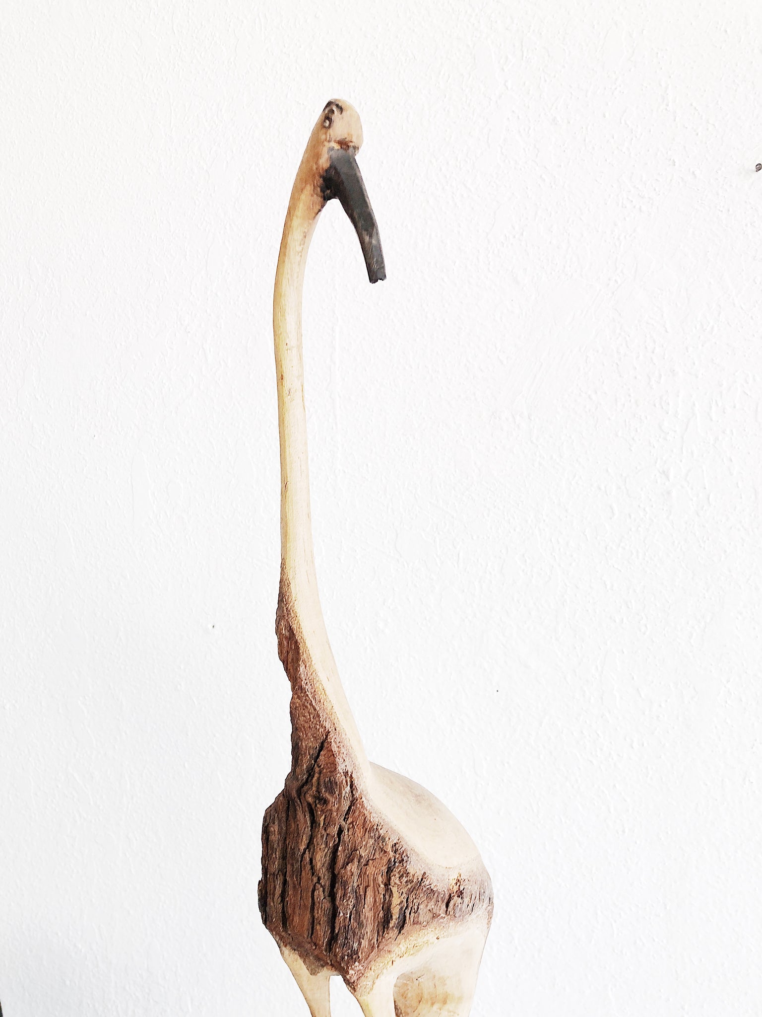 Handmade Vintage Carved Bird Sculpture