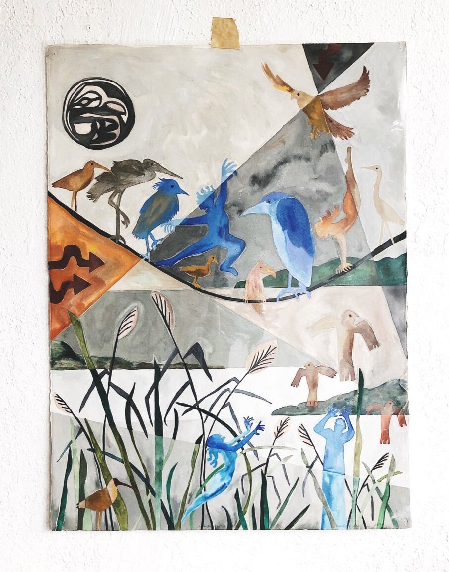 Large Original Watercolor