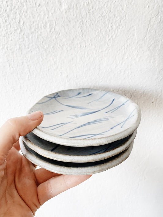 Trio of Japanese Pottery Plates