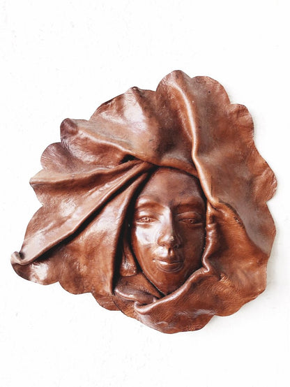 Vintage Leather Wrapped Face