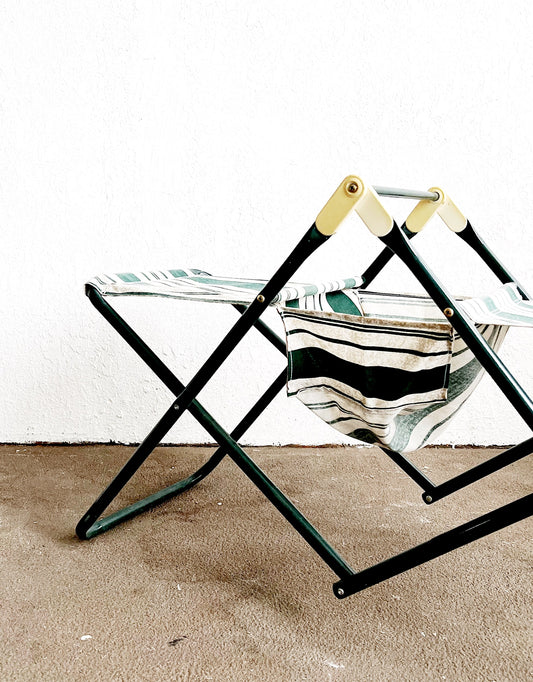 Vintage Folding Double Camp Stool