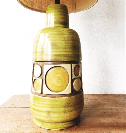 Vintage Carved Wood Lamp