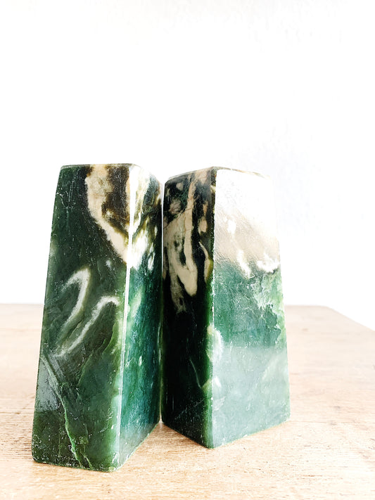 Vintage Marble Bookends