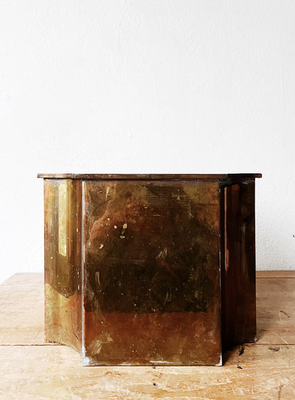 Vintage Aged Brass Cache Pot