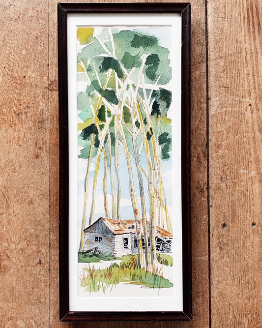 Vintage Original Watercolor Painting